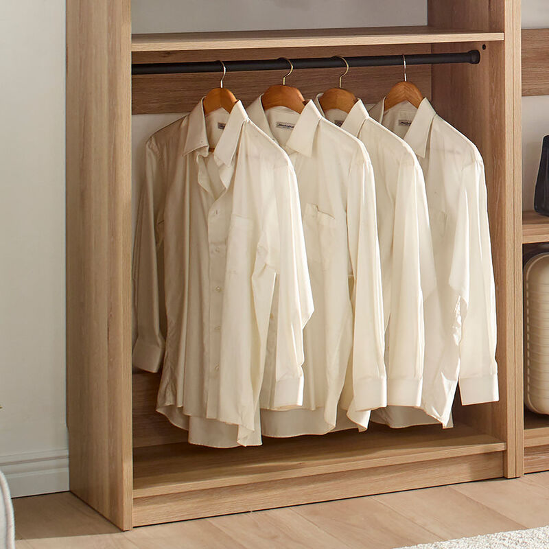 Prosper Oak Freestanding Walk in Wood Closet System