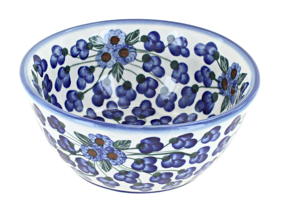 Blue Rose Polish Pottery Berry Cereal/Soup Bowl
