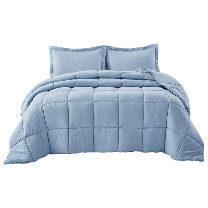 All-Season 3-Piece Microfiber Comforter Set – Reversible and Easy Care