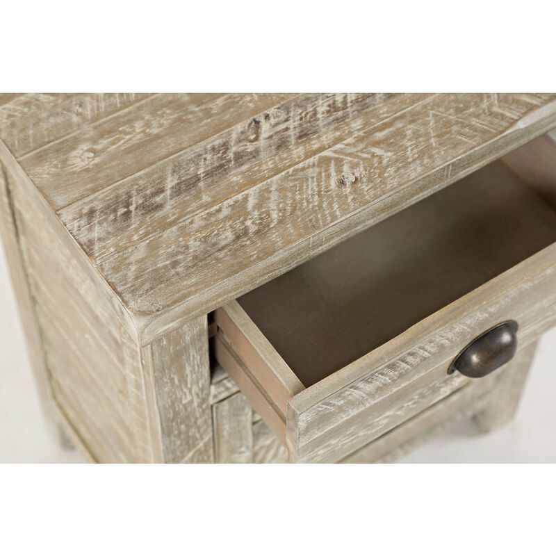 Jofran Artisan's Craft Rustic Farmhouse Distressed Solid Wood Accent Table