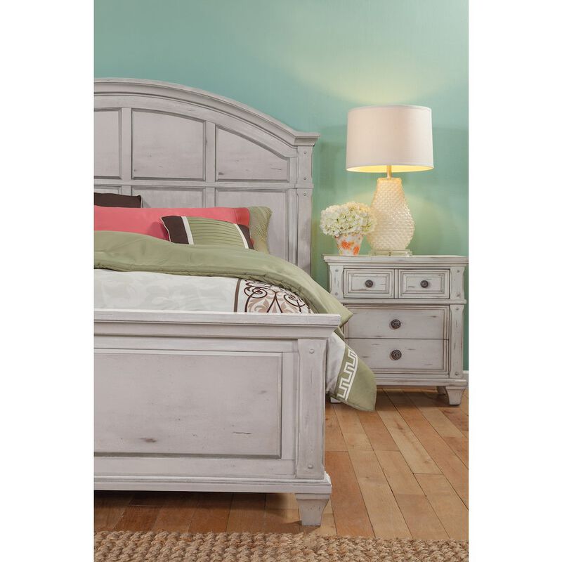 American Woodcrafters Sedona 3-Drawer Nightstand - Cobblestone White