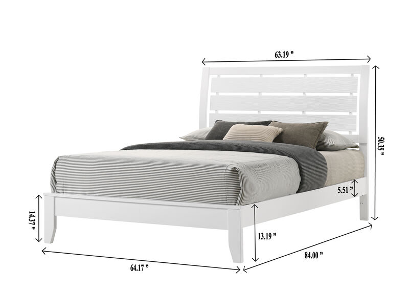 Streamdale Queen Geometric Panel Bed with Curved Headboard