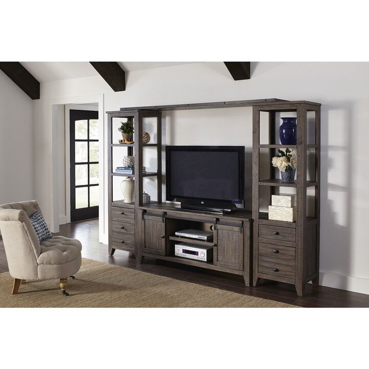 Jofran Madison County Rustic Reclaimed Solid Wood Farmhouse 22 Pier Bookcase