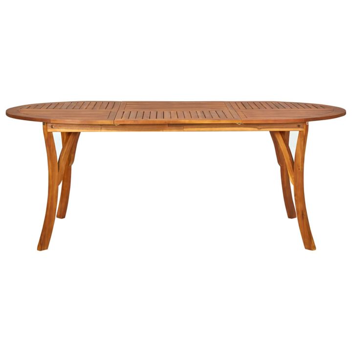 vidaXL Garden Table 79.1"x39.4"x29.5" Solid Acacia Wood