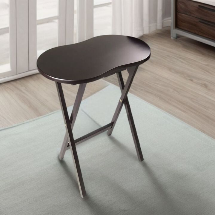Hivvago 5-Piece TV Table Set in Espresso Finish with Peanut Shape Top