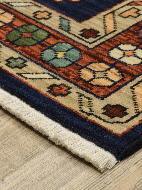 Lilihan 2' x 3' Blue Rug