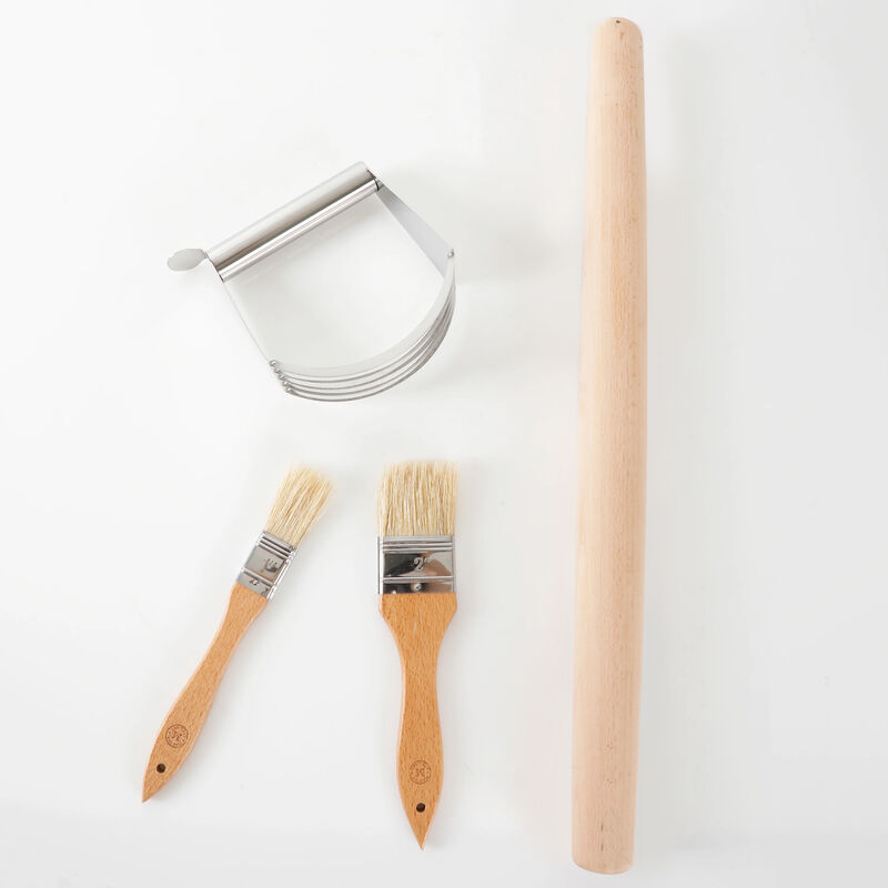 Martha Stewart 4 Piece Wood and Stainless Steel Baking Gadget Set