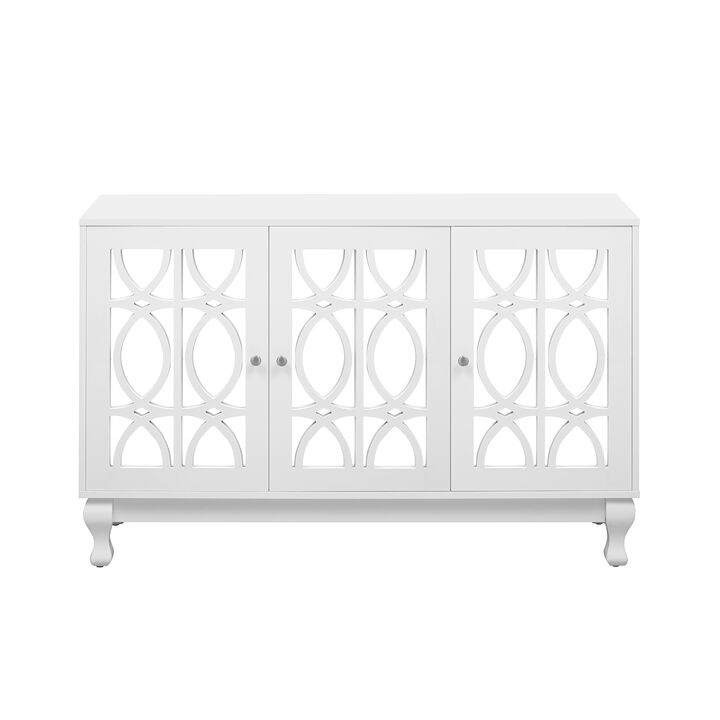 Merax Modern Mirrored TV Stand Storage Cabinet