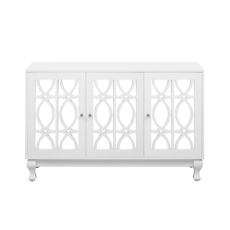 Merax Modern Mirrored TV Stand Storage Cabinet