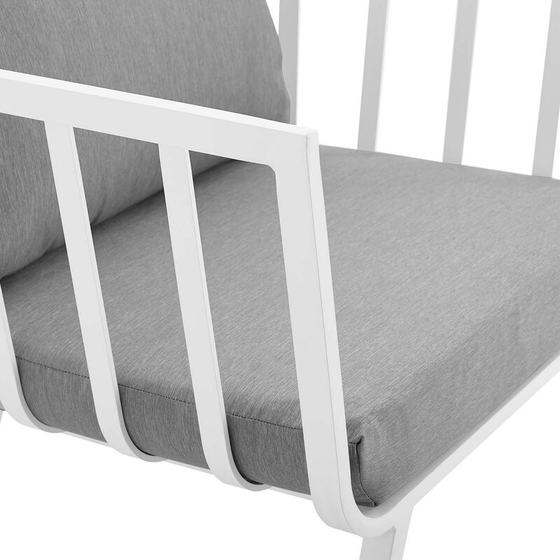 Riverside Outdoor Patio Aluminum Armchair Set of 2-Benzara