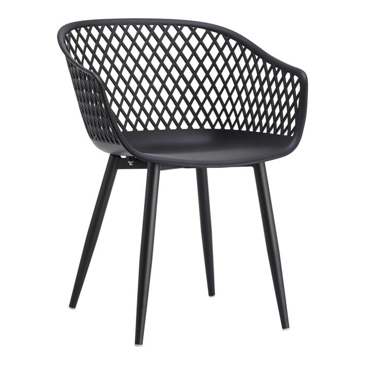 Moe's Home Collection Piazza Outdoor Chair Black-Set Of Two