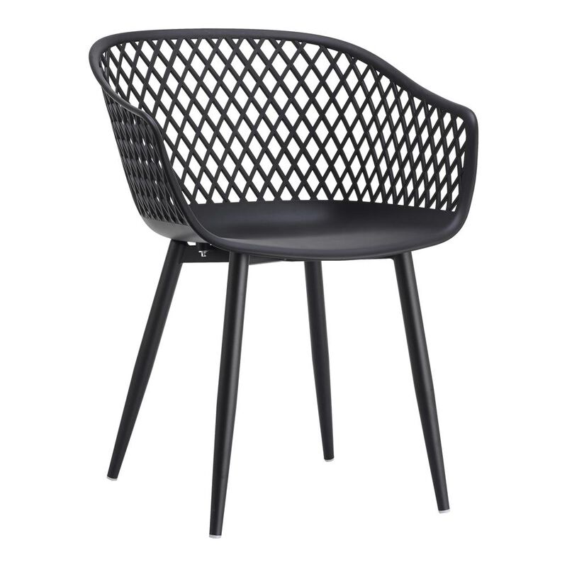 Moe's Home Collection Piazza Outdoor Chair Black-Set Of Two