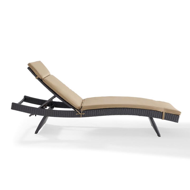 Crosley Furniture Biscayne Outdoor Wicker Chaise Lounge Mocha/Brown