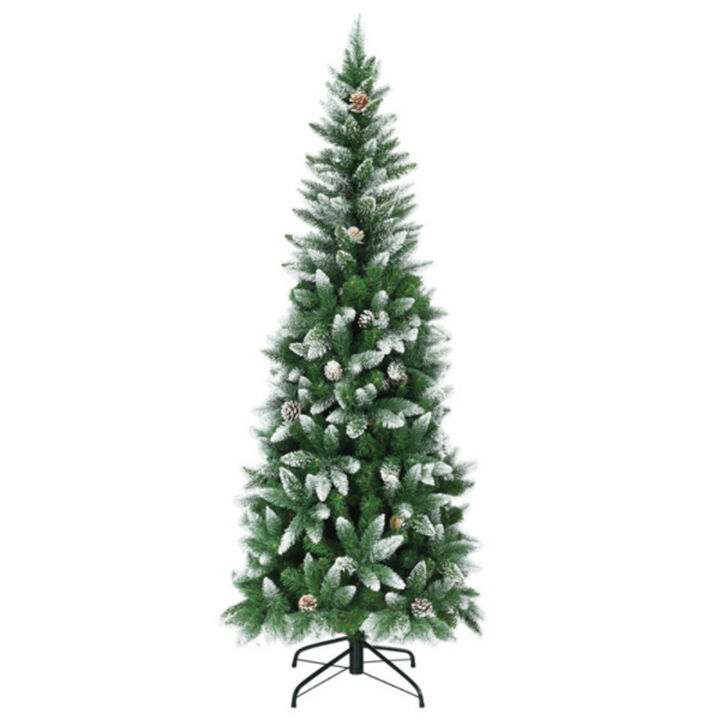 Artificial Tree with Pine Cones for a Rustic Holiday Look