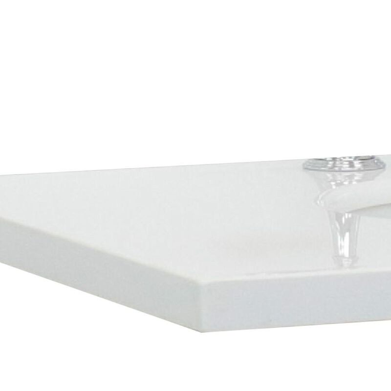 BELLATERRA HOME LLC 43 White Quartz countertop and single rectangle right sink
