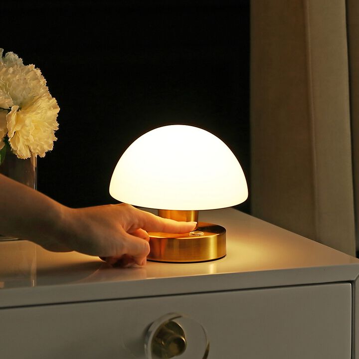 Zoe Bohemian Farmhouse Iron Rechargeable Integrated LED Table Lamp