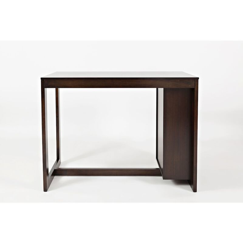 Jofran Tribeca Counter Height 48 Contemporary Dining Table with Built-In Shelving