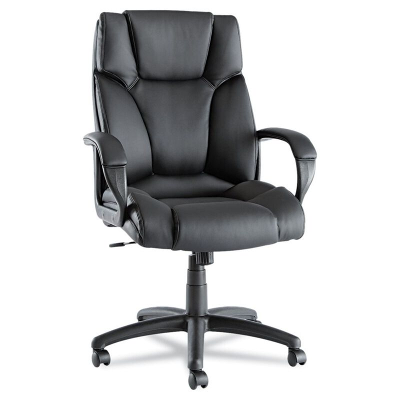 Hivvago High-Back Swivel Tilt Black Soft Touch Leather Office Chair