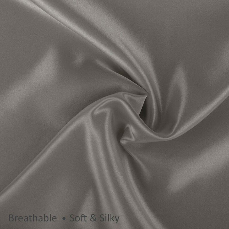 Satin Pillow Case with Zipper - Luxury Pillow Cover (Pillowcase Set of 2)