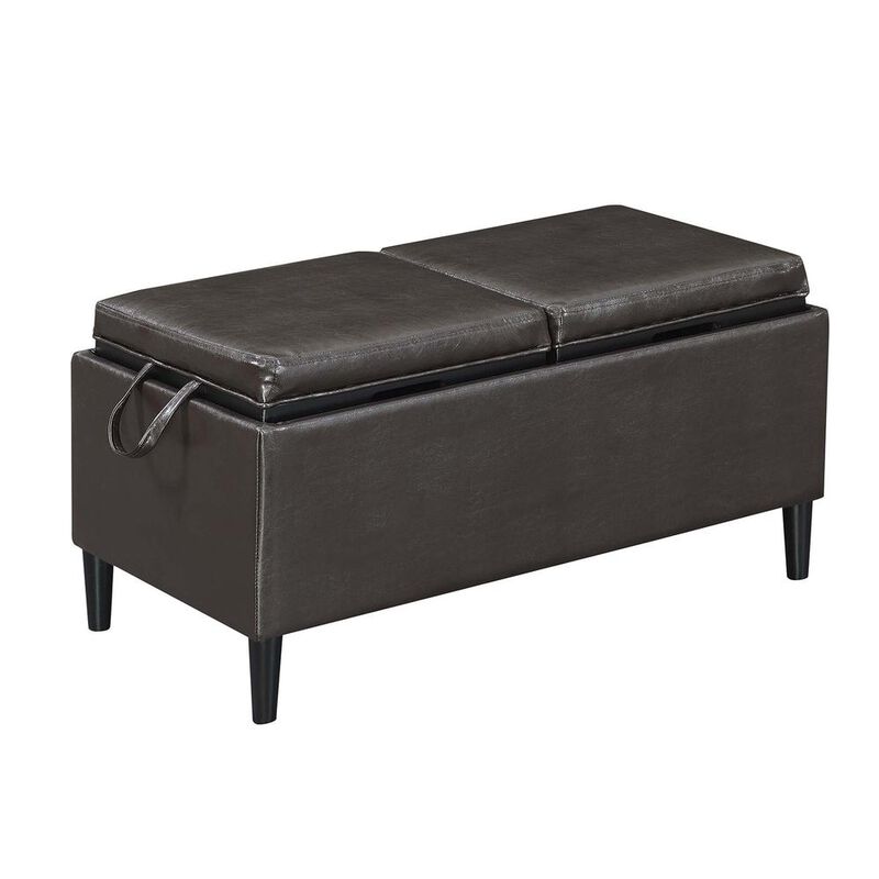 Convience Concept, Inc. Designs4Comfort Magnolia Storage Ottoman with Trays