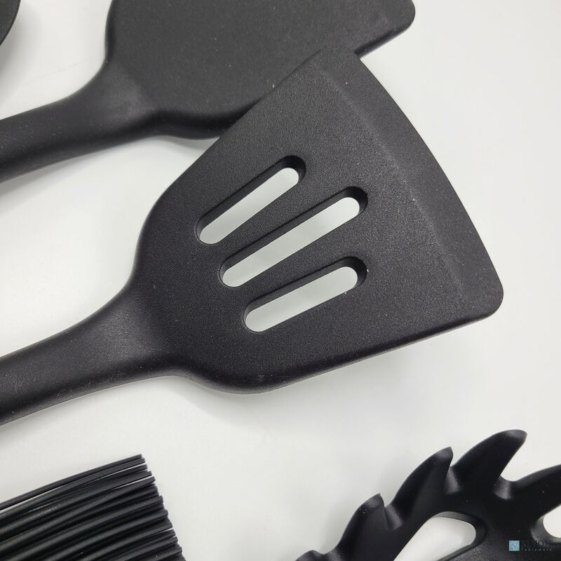 9 Piece Colored Silicone Kitchen Cooking Utensils Set with Wooden Handles