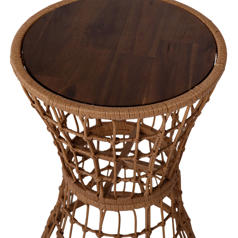 Rope Rattan Patio Table