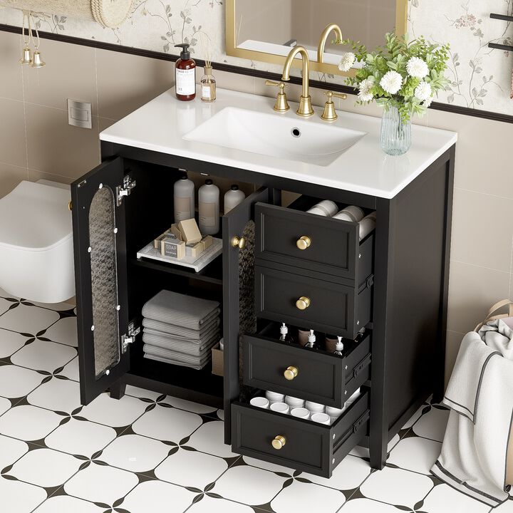 Merax Bathroom Vanity Cabinet with 2 Doors
