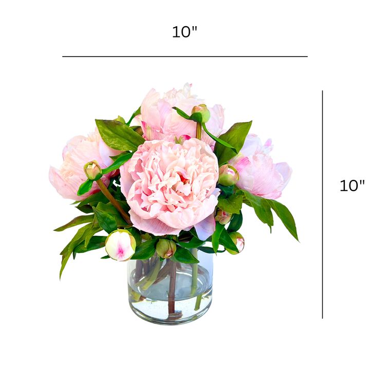 Peony arrangement in vase