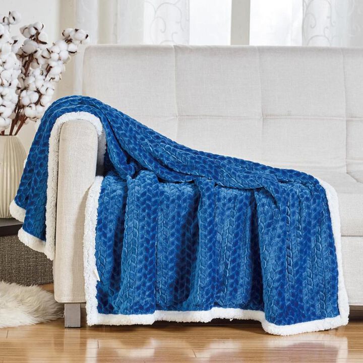 Soft Braided and Comfortable Plush All Season Sherpa 50" X 60"