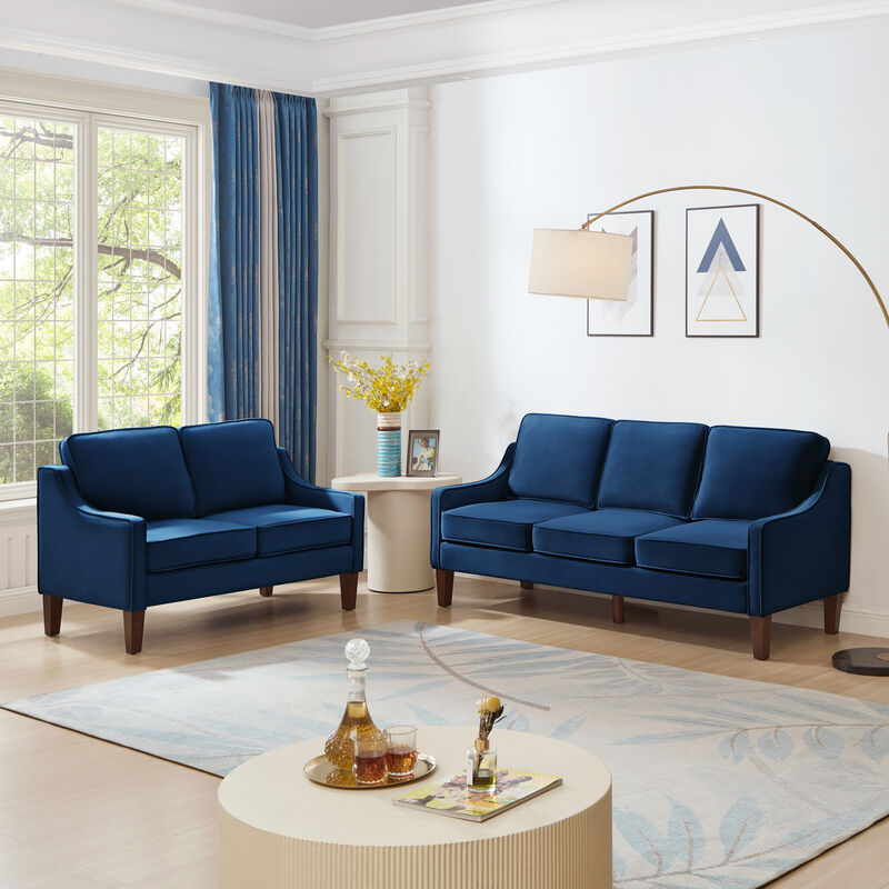 Merax Upholstered Velvet Sofa Couch with Wood legs