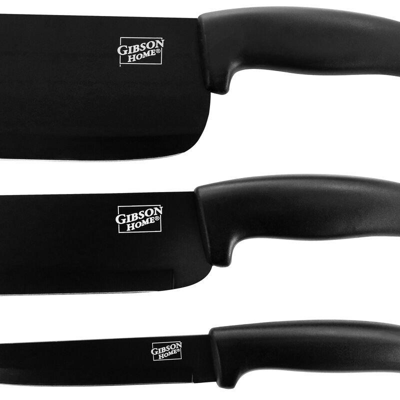 Gibson Home Edge Craft 4 Piece Nonstick Stainless Steel Cutlery Set with Cutting Board