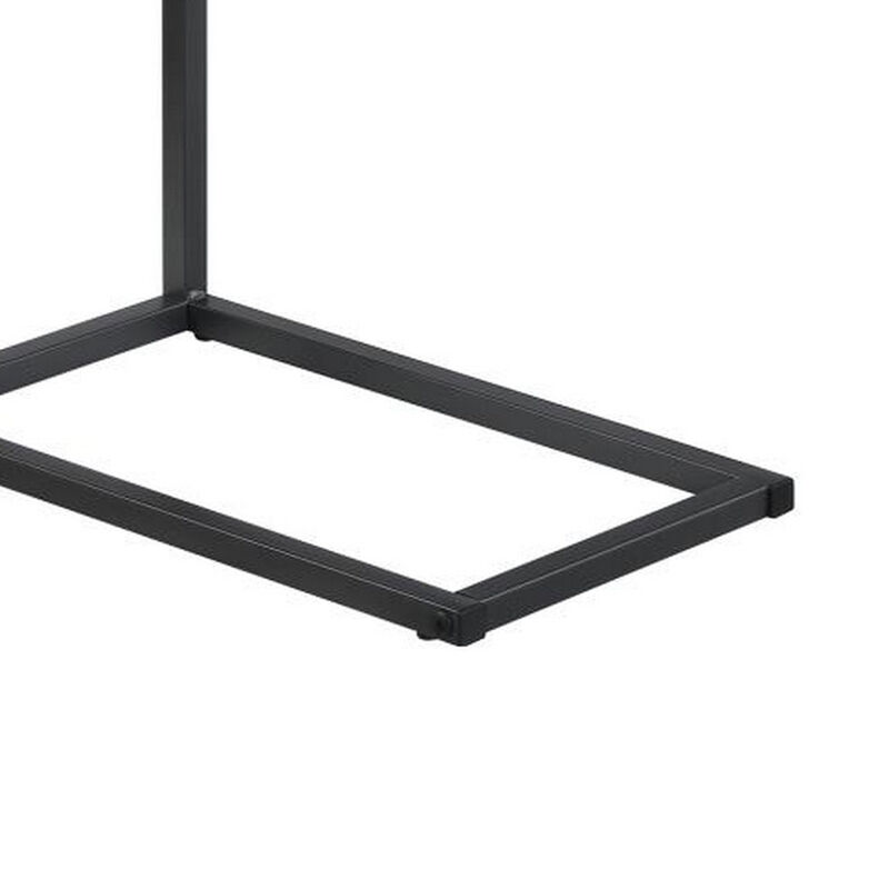 Side Table with Plugin and Cantilever Base, Gray-Benzara
