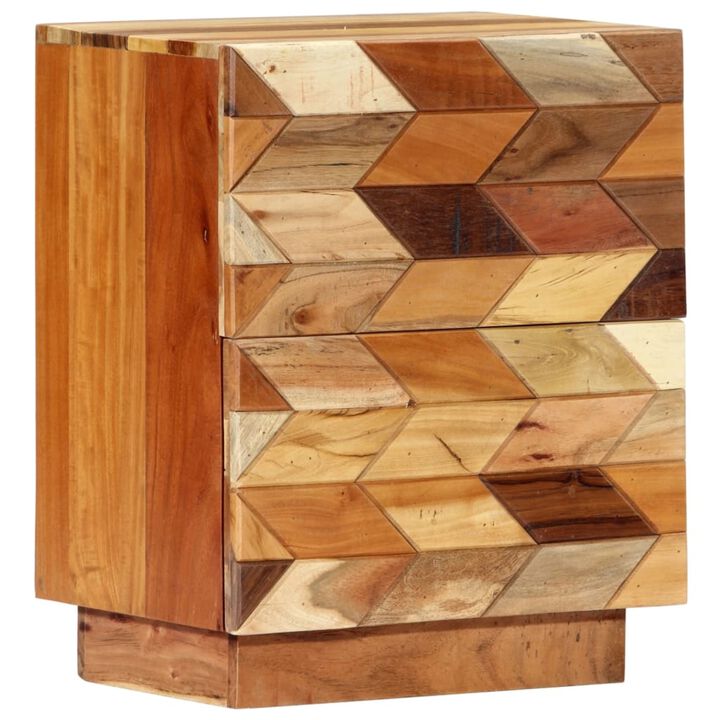 vidaXL Bedside Cabinet 15.8"x11.8"x19.7" Solid Reclaimed Wood