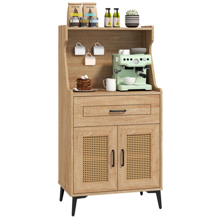 Coffee Bar Cabinet Storage Sideboard for Kitchen & Dining Room Organization