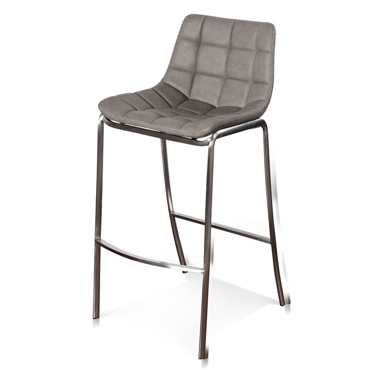 Light Tufts Gray Bar Stools
