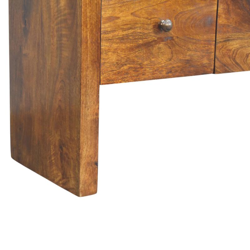 Artisan Furniture Solid Wood Darcy 3 over 3 Drawer Chest in Chestnut Finish