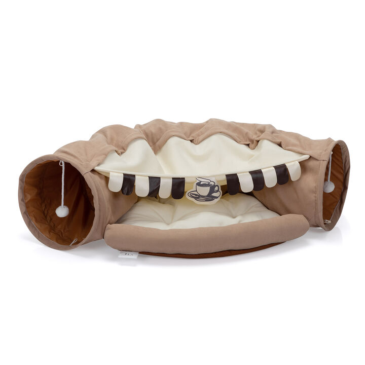 Streamdale Interactive Cat Tunnel with Hideaway, Scratch-Resistant & Washable