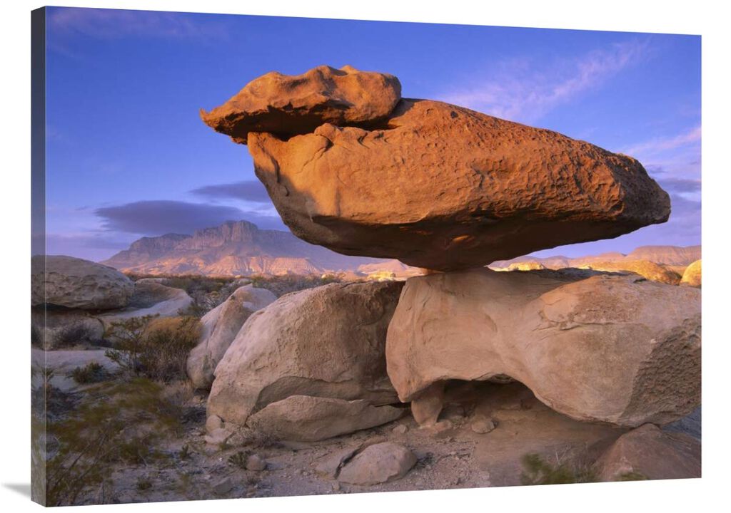 El Capitan and Balanced Rock, Guadalupe Mountains National Park, Texas-Canvas Art-40x30