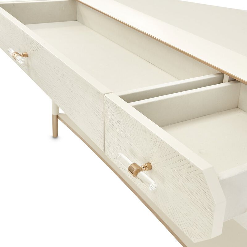Michael Amini La Rachelle Console Table - Champagne