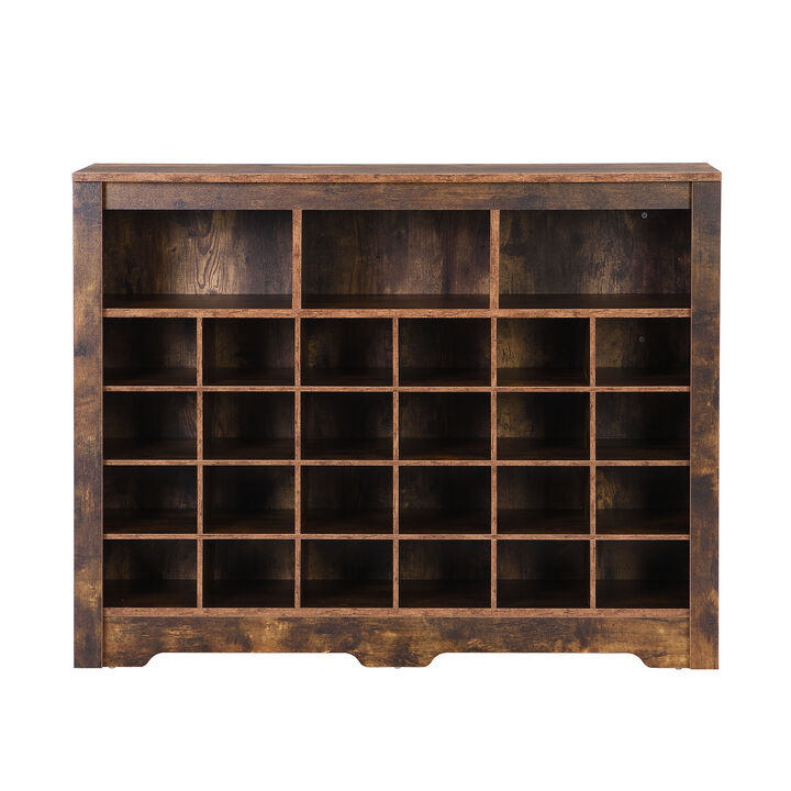 Merax Sleek Design Cubby Console Shoe Cabinet