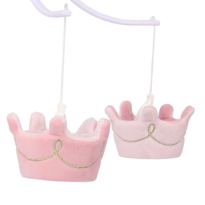 Lambs & Ivy Disney Princesses Pink Crown Musical Baby Crib Mobile Soother Toy