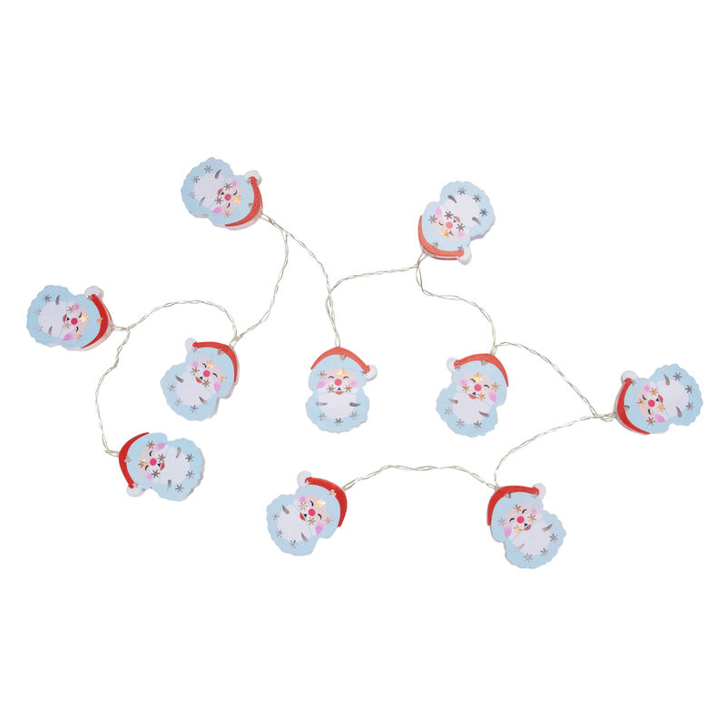 10-Count LED Santa Claus Christmas Fairy Lights  4ft  Copper Wire