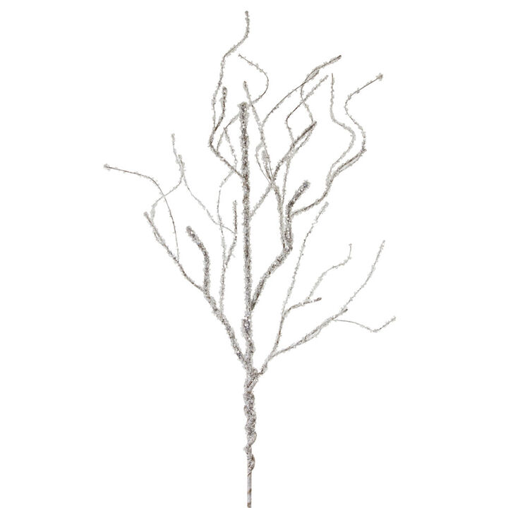 Set of 6 Silver Twig Branches for Modern Floral Arrangements and Home Décor