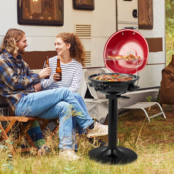 1600W Electric BBQ Grill with Removable Non-Stick Warming Rack