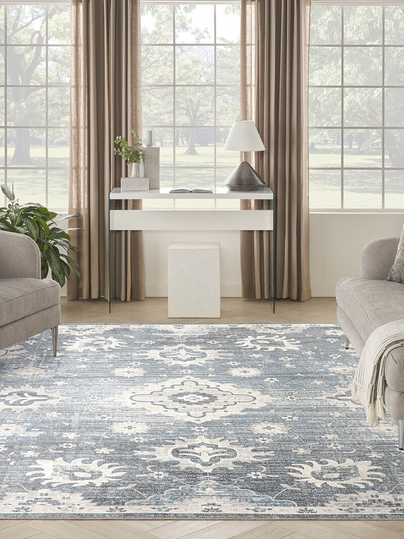 Astra Machine Washable ASW19 Denim 9' x 12' Rug