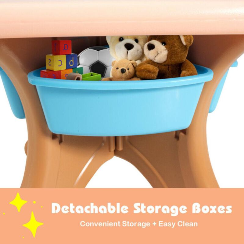 Hivvago In/Outdoor 3-Piece Plastic Children Play Table & Chair Set