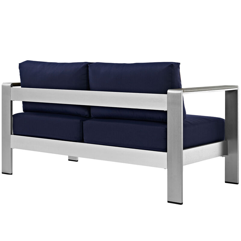 Modway - Shore Outdoor Patio Aluminum Loveseat