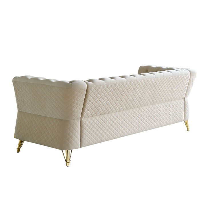 Modern Tufted Velvet Sofa For Living Room Color