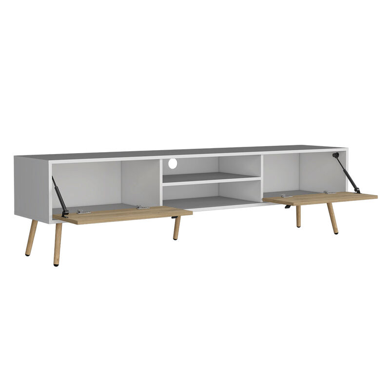 Tv Stand A Magness, Living Room, White / Macadamia