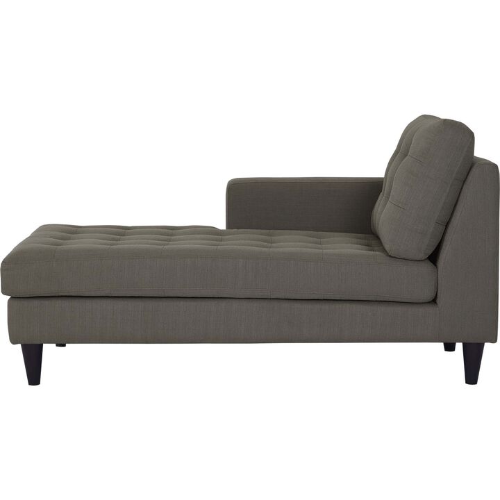 Modway Empress Mid-Century Modern Upholstered Fabric Corner Sofa In Oatmeal